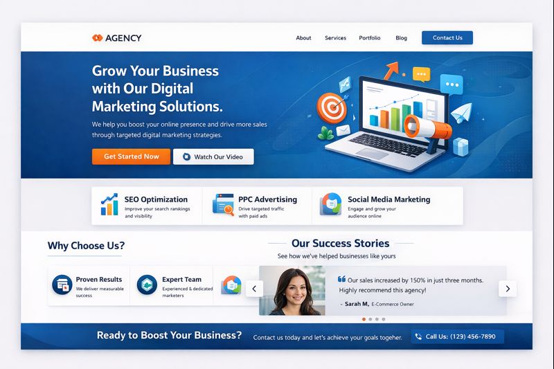 landing page ad copy with clear ctas