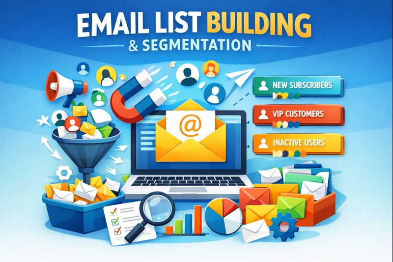email list building and segmentation